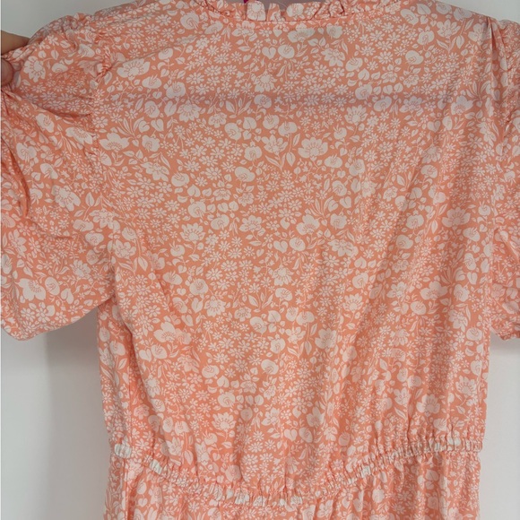 Loft Lightweight Peach Colored Floral Dress - Picture 9 of 12